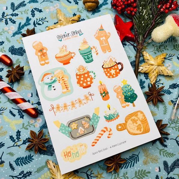 Sticker sheet cookie man - chuyên dán, trang trí sổ nhật kí, sổ tay | Bullet journal sticker - unim064