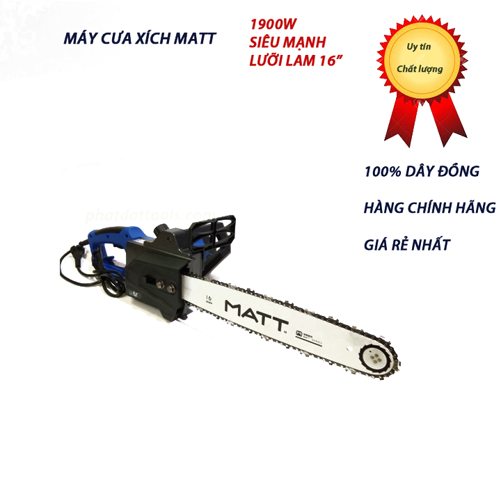 Hình ảnh Máy cưa xích dùng điện MATT405-3 cực khỏe  - Bảo hành 6 tháng