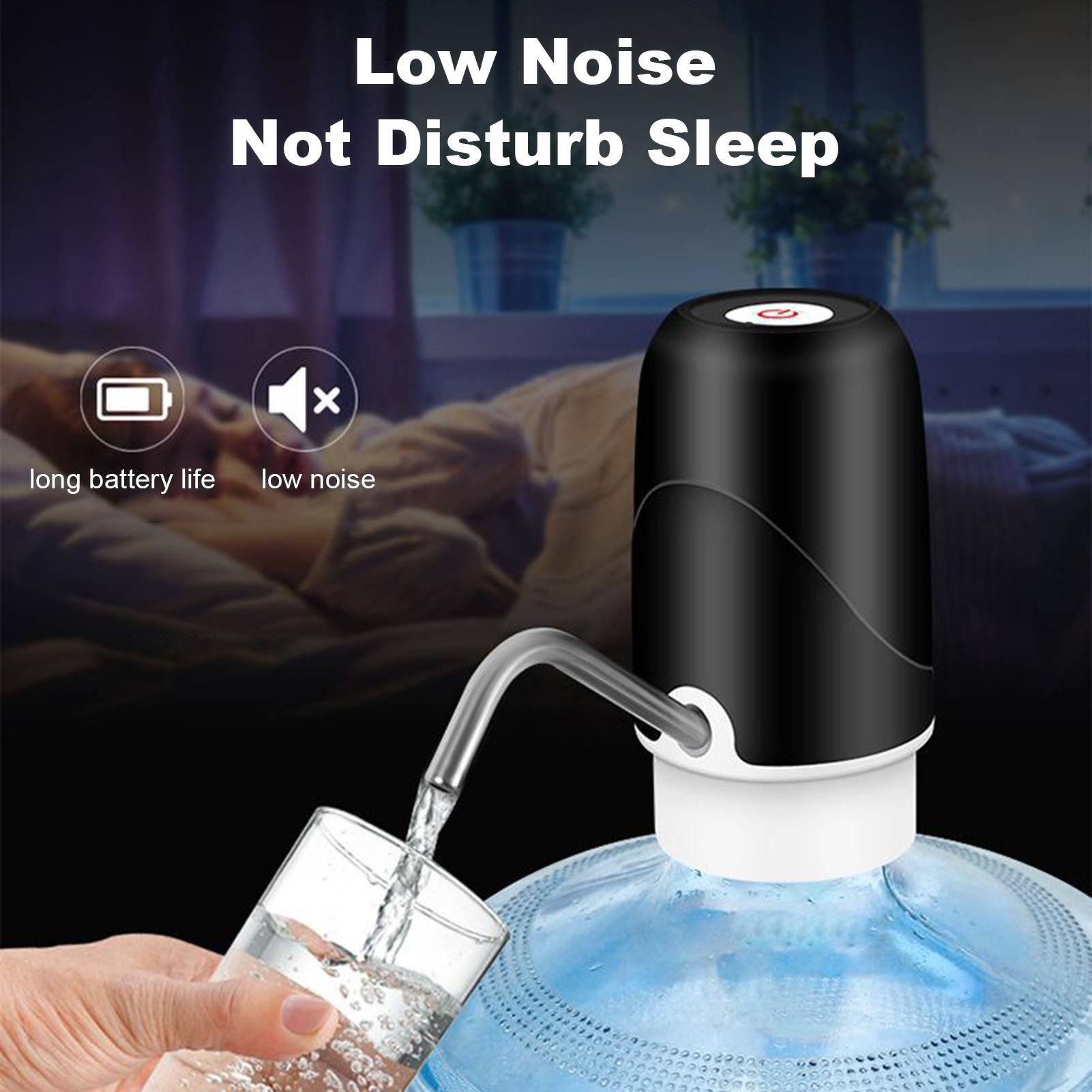 Máy bơm hút bình nước, dạng vòi tự động, chất liệu nhựa ABS bền chắc, sạc USB