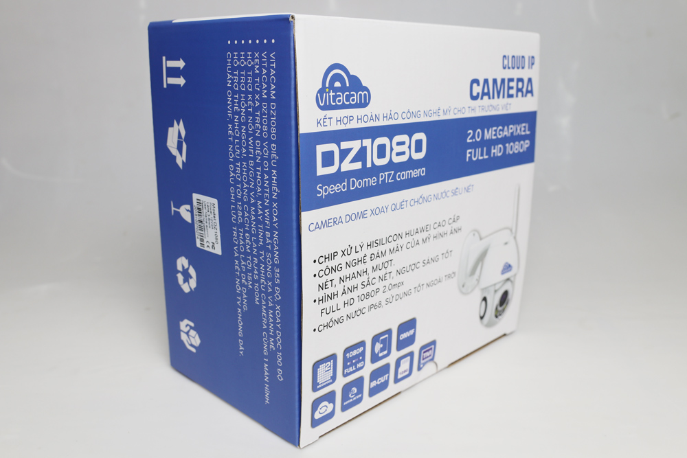 Camera IP Wifi chính hãng Vitacam DZ1080 - Ngoài trời Speed Dome PTZ 2.0mpx Full HD 1080P