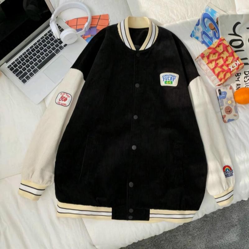 Áo khoác nhung nam nữ bomber unisex gió jacket cúc bấm form rộng local brand ulzzang phong cách hàn quốc đep Số 44