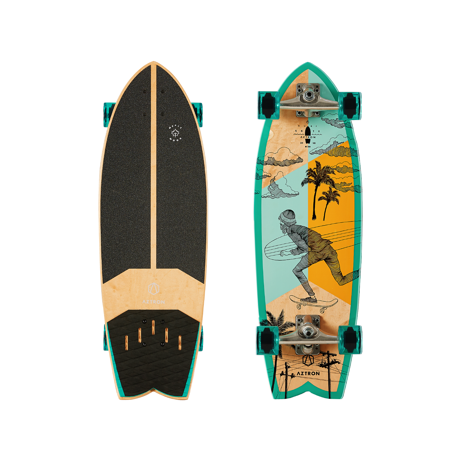 Ván trượt Aztron STREET 31 Surfskate Board AK-302