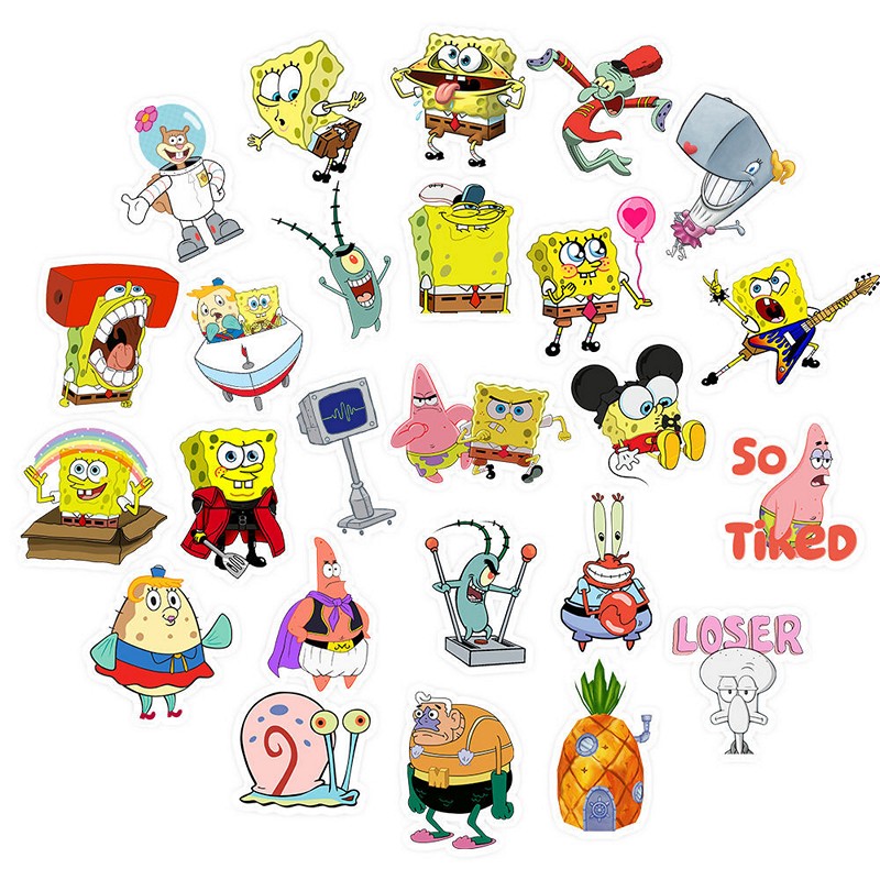 Bộ 50 miếng Sticker hình dán Spongebob