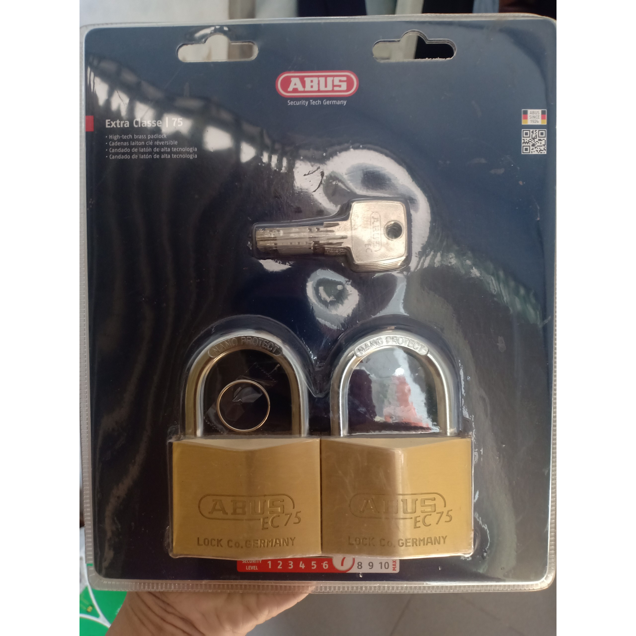 Khóa Abus 75 bộ 2 masterkey chìa chung