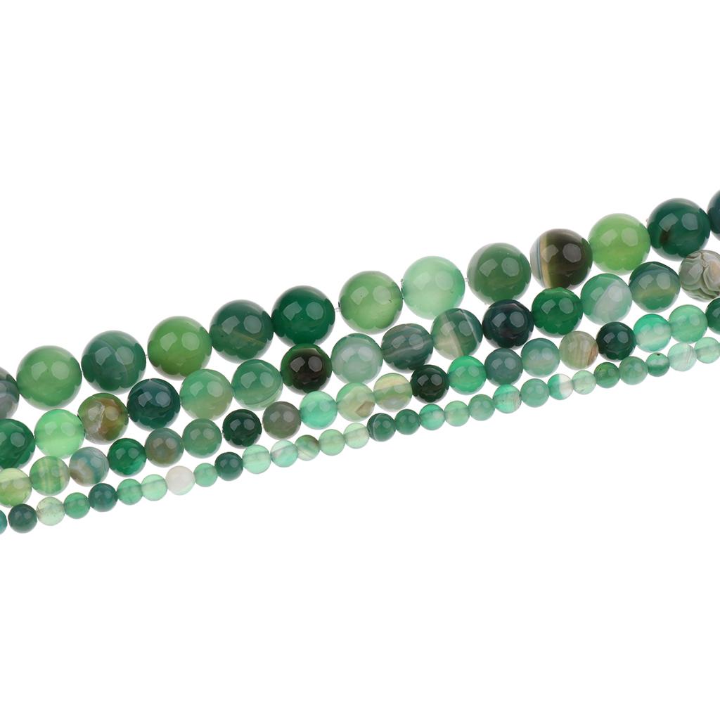 1 Strand Loose Beads Round Natural Stone Agate Beads DIY Crafts 4mm