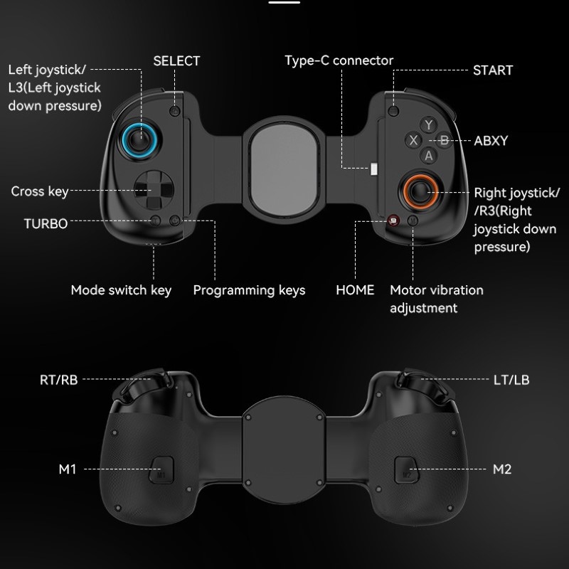 Gamepad Tay Game không dây D8 Bluetooth hoặc gắn trực tiếp điện thoại , siêu nhạy , không trễ cho điện thoại máy tính hàng nhập khẩu