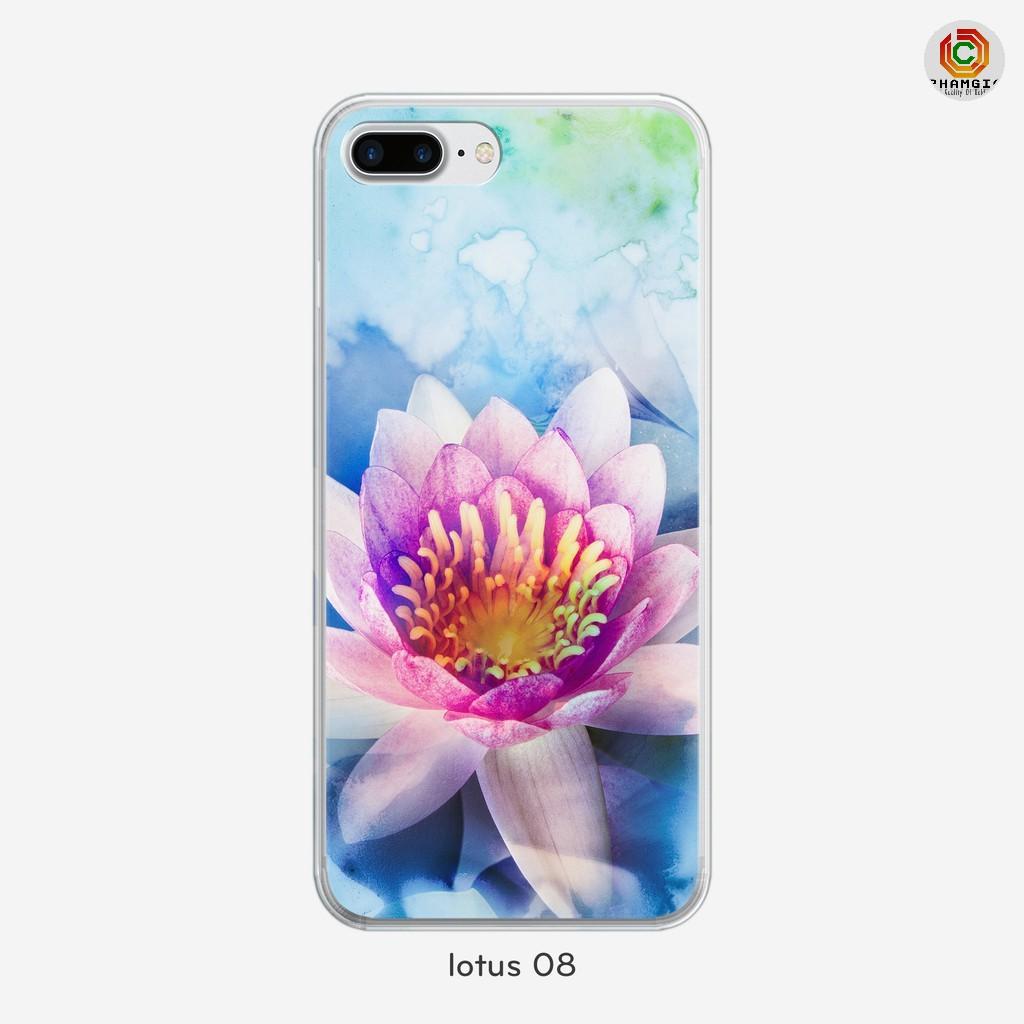 Ốp lưng hoa sen dành cho iPhone 7 PLUS 8 PLUS X XS 5 6