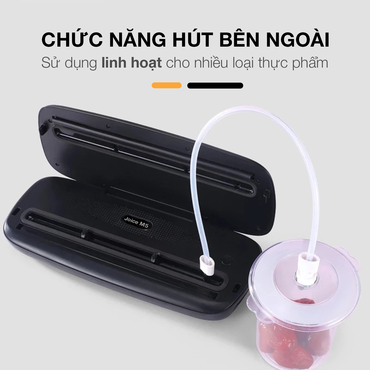 Máy hút chân không thực phẩm mini Crenot Joice M5 hàng chính hãng cho túi hộp bảo quản thức ăn gia đình tươi lâu