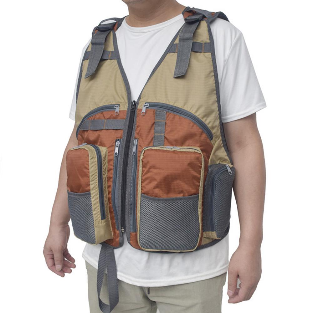 Outdoor Fishing Vests Breathable & Adjustable Travel Photography Vest with Multi-Pockets