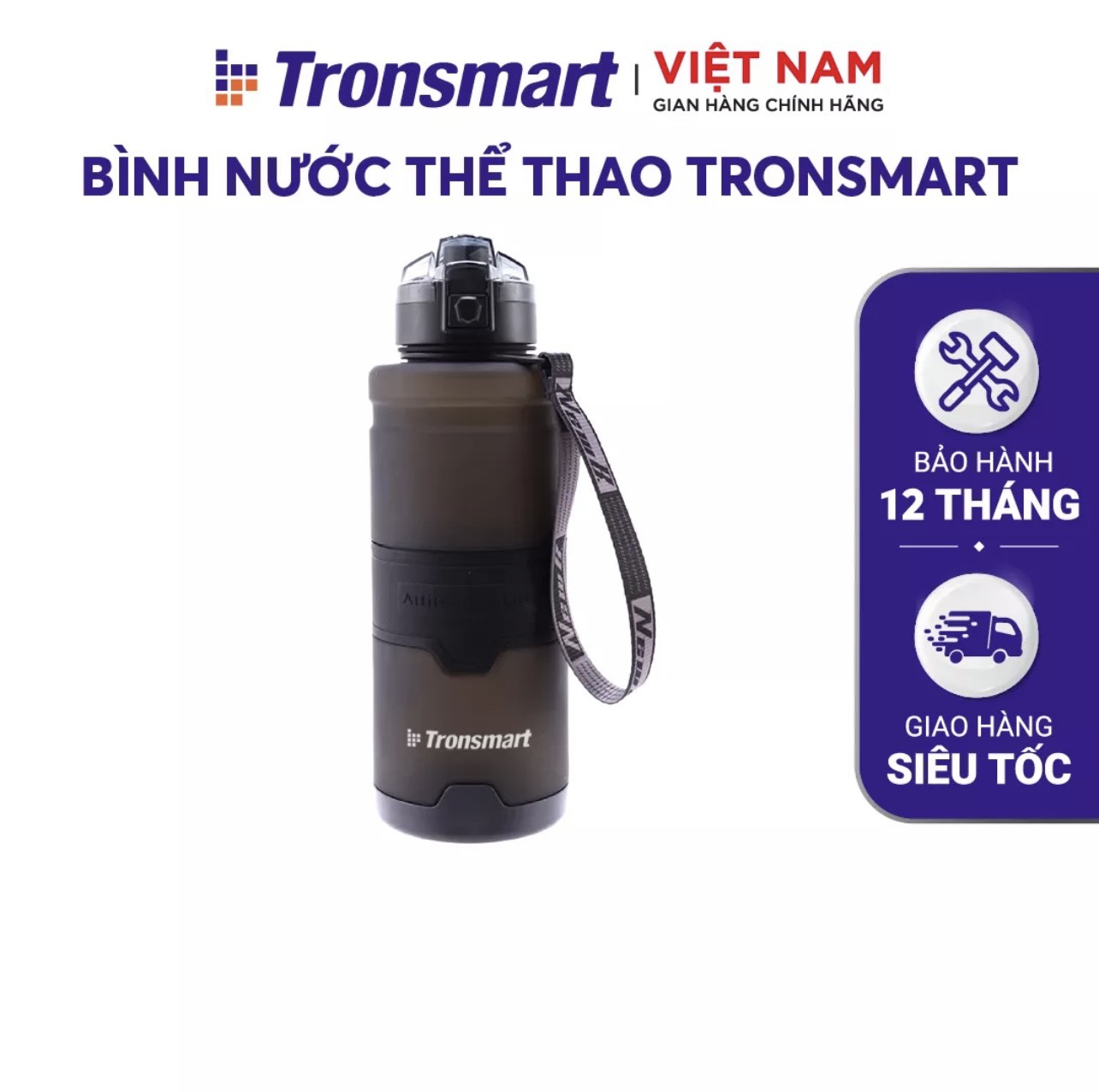 Bình nước thể thao TRONSMART SPORT BOTTLE - Trẻ Trung - Thời trang - Tiện lợi - Hàng Chính Hãng