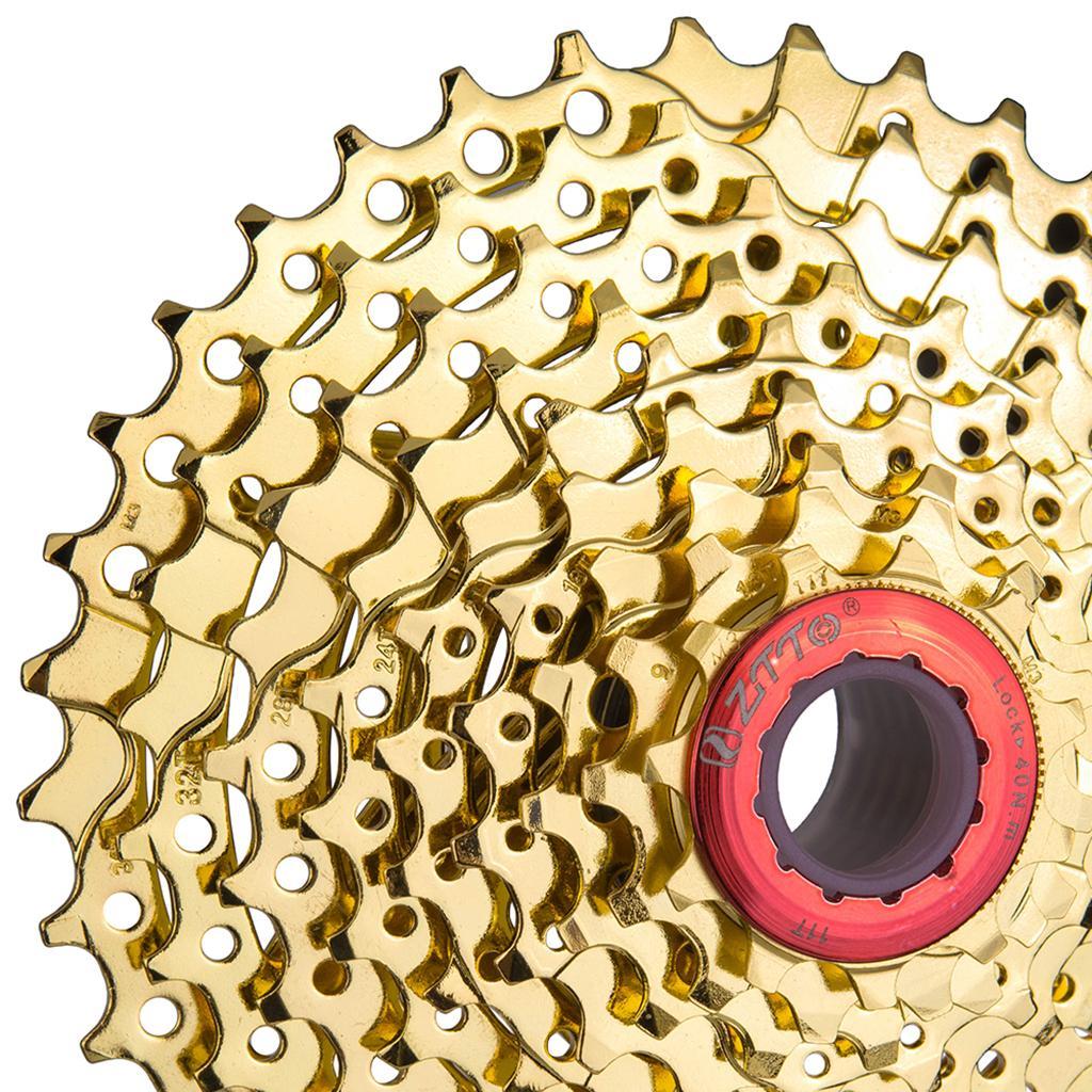 Bike Steel  Freewheel 9 Speed 11-36T  Flywheel Gold