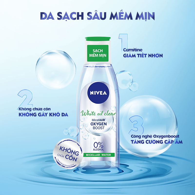 Combo 2 Nước Tẩy Trang NIVEA Kiểm Soát Nhờn Bright Oil Clear Micellar Water (200ml) - 86609