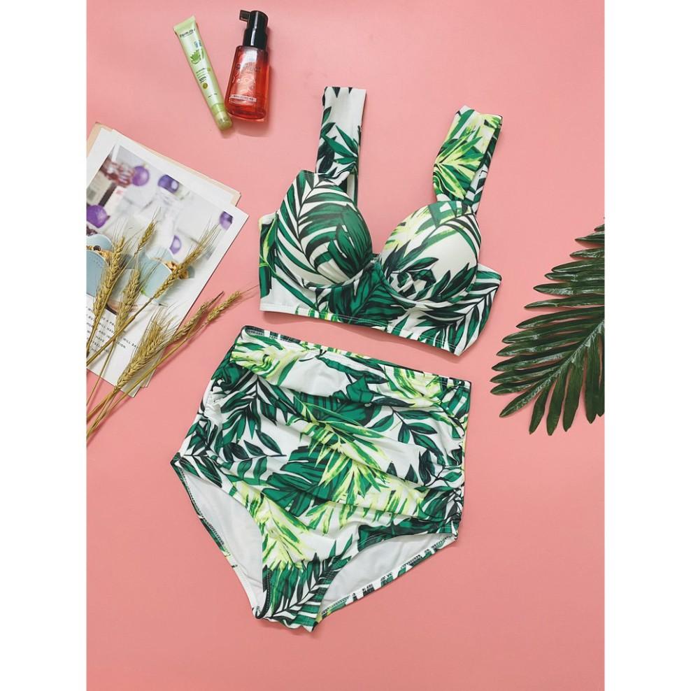 Bikini hai mảnh có gọng xanh lá mặc đi biển đi bơi mới nhất( có video)