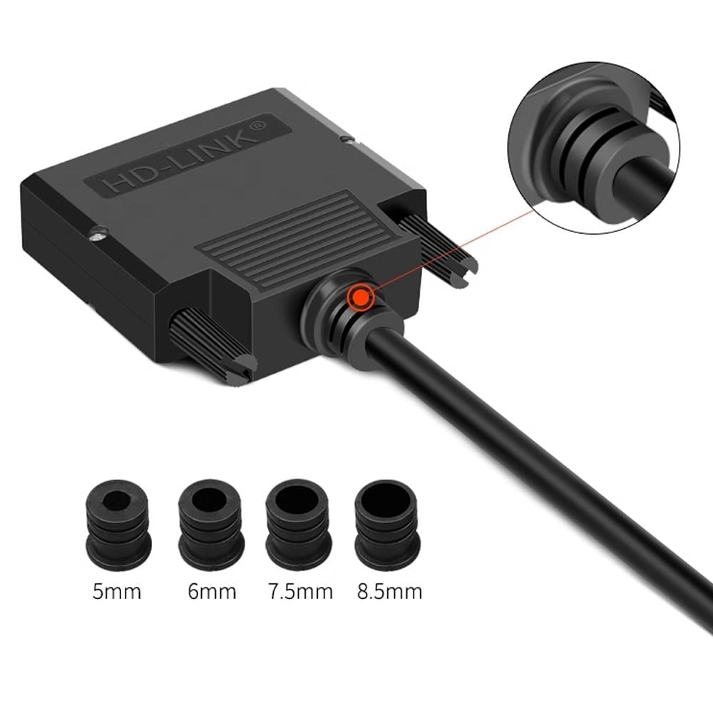 Đầu bấm RS232 25 chân bắt vit vỏ ốp nhựa chân đồng HD-Link YL-SCD-25. HÀNG CHÍNH HÃNG