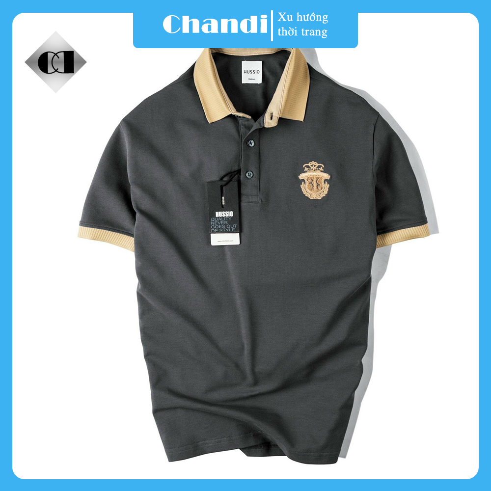 Áo Thun Polo Nam Tay Ngắn Unisex thương hiệu Chandi thiết kế cố bẻ thêu không bong tróc khi giặt PLN2