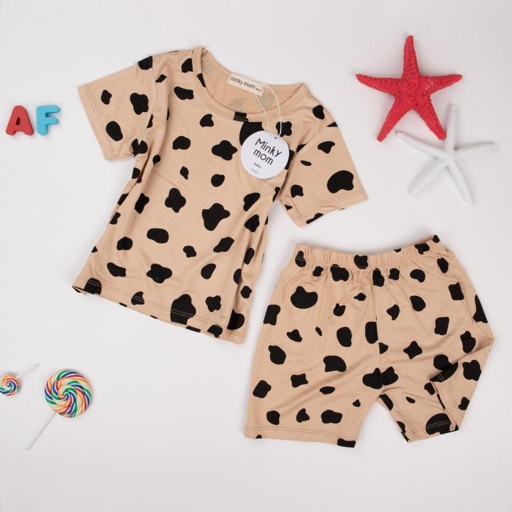 Bộ Cộc Tay Cho Bé Bộ Minky Mom Cộc Tay Chất Cotton 100% siêu mềm mịn thoáng mát