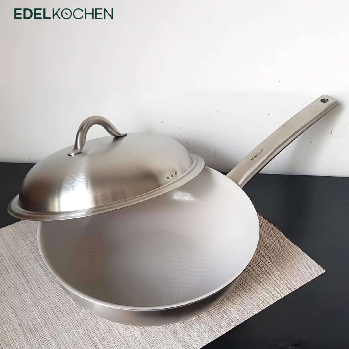 Chảo sâu lòng Inox 304 đúc liền khối Hàn Quốc Easy Prism phủ chống dính Ceramic Oganic 28cm