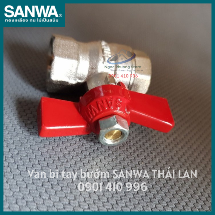 Van bi tay bướm SANWA nhập khẩu Thái Lan Phi 21mm, Phi 27mm - BV15BF