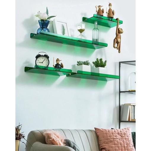 Dày 3mm, 10 màu sắc,12x20cm,12x30cm,12x40cm,12x50cm, Kệ Mica treo tường phòng ngủ, nhà tắm, Giá treo tường