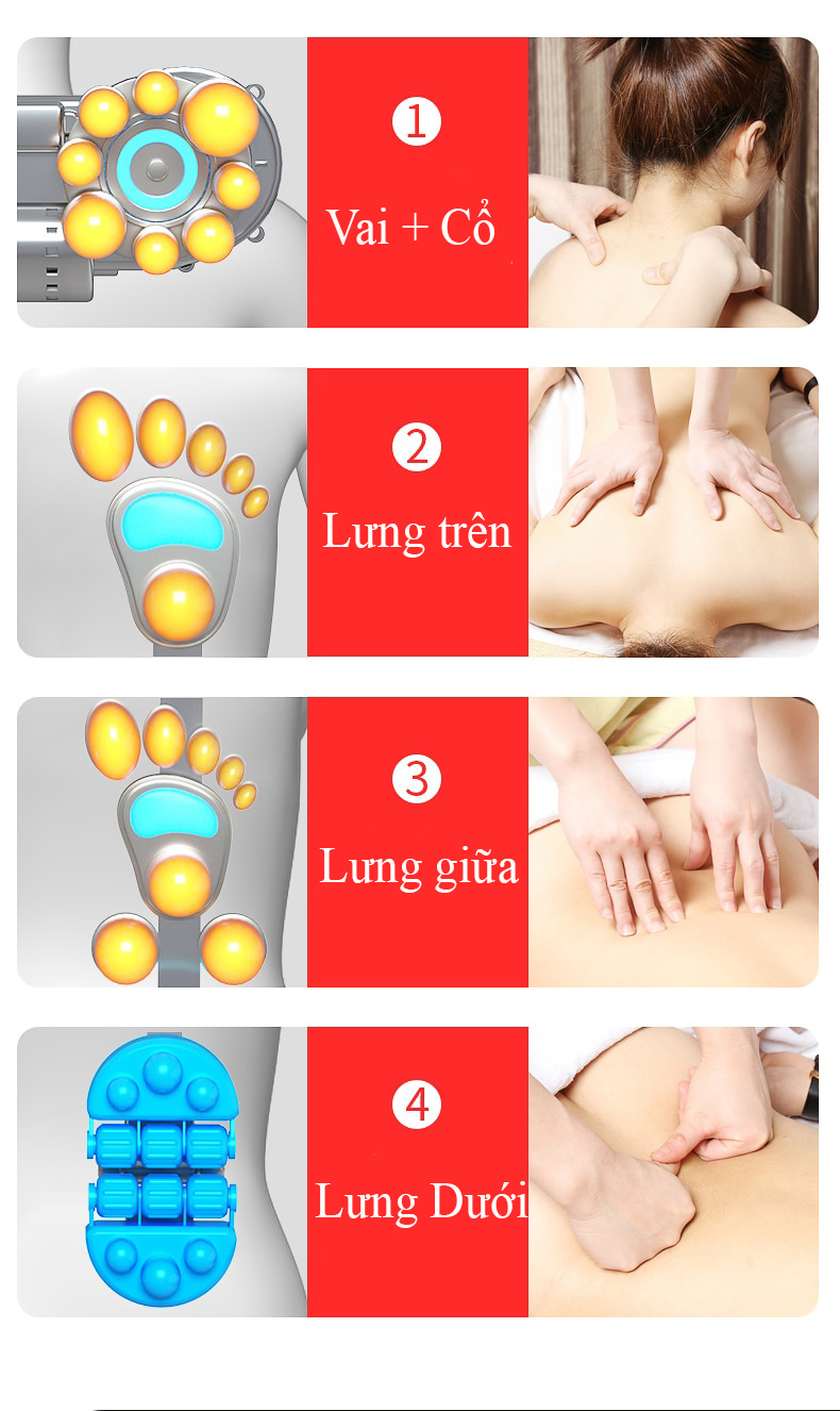 Ghế Đệm Massage Toàn Thân Hỗ Trợ Trị Liệu Hồng Ngoại Le er Kang LEK918LK