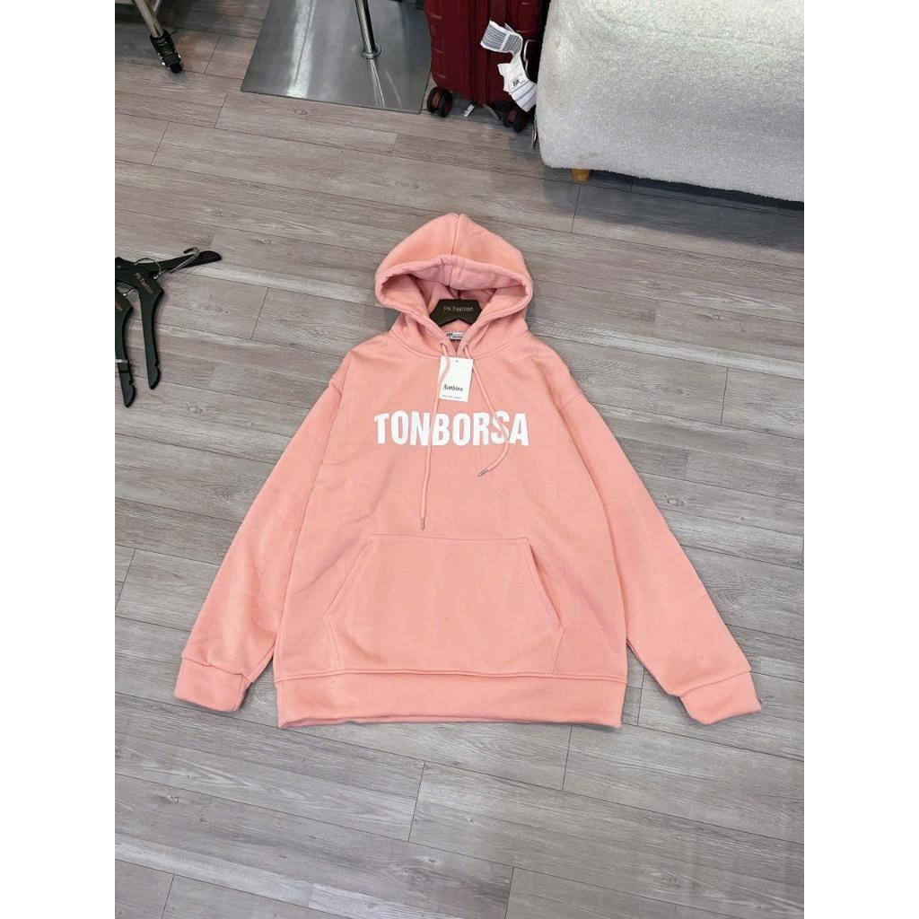 Áo khoác hoodie TONBORSA nỉ dệt xuất khẩu from cồ hàng đẹp xitin-A2124 - Đen