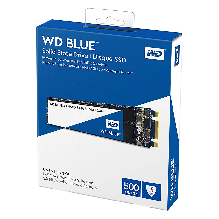 Ổ Cứng SSD WD Blue 3D NAND WDS500G2B0B 500GB M.2 2280 - Hàng Nhập Khẩu