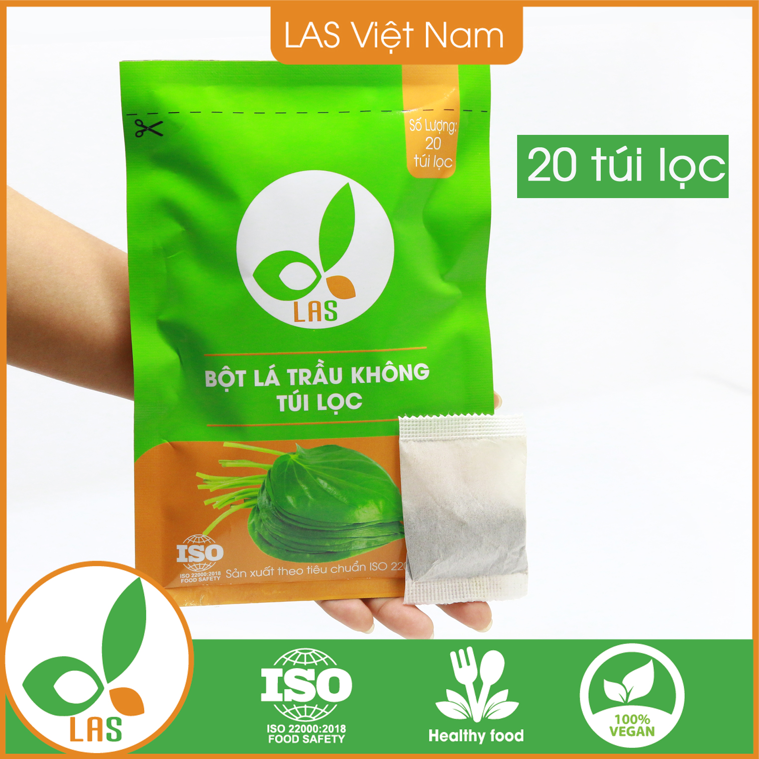 Bột lá trầu không dạng túi lọc - Gói 20 túi lọc  | LAS Việt Nam