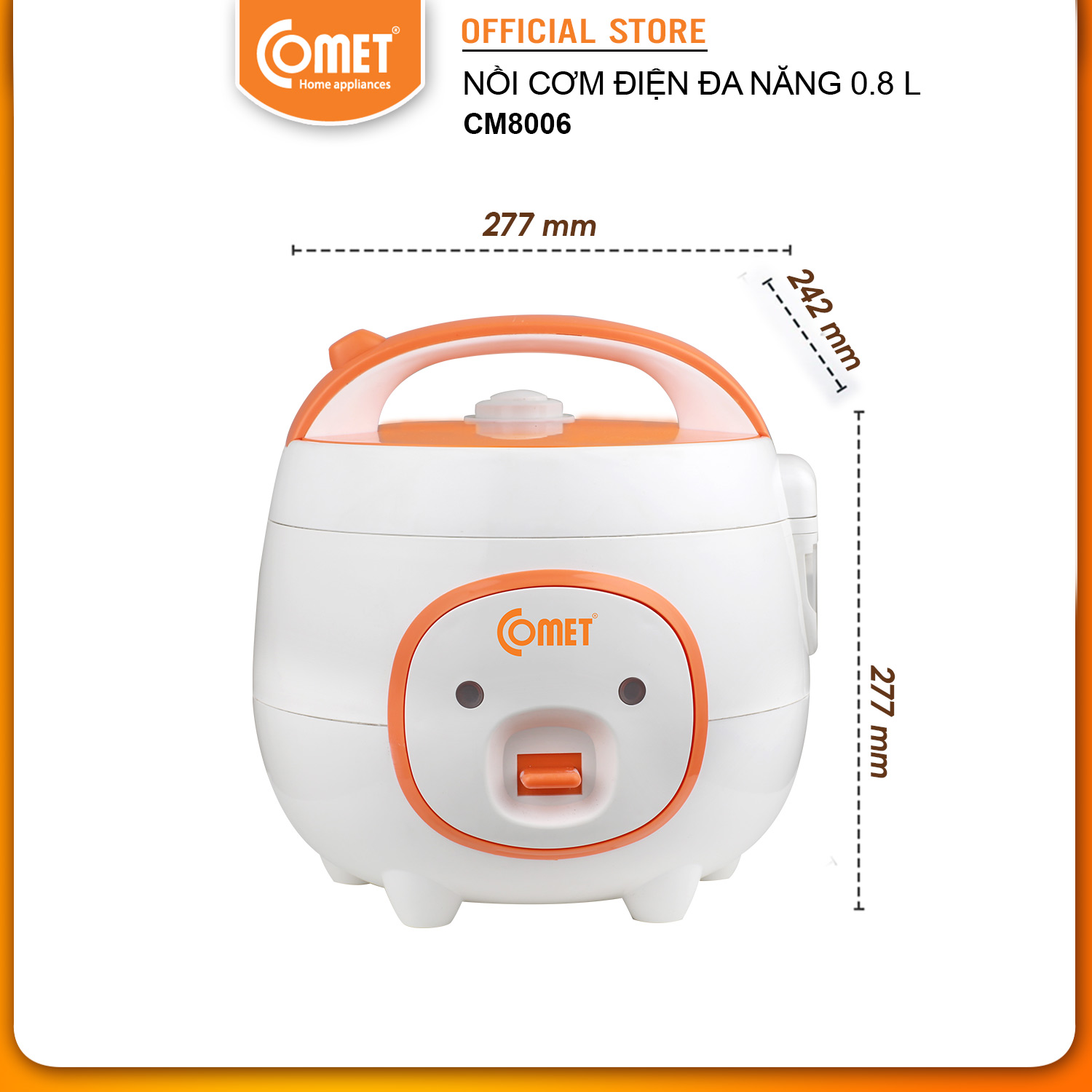 Nồi Cơm Điện Comet CM8006 - 0.8L - Hàng Chính Hãng