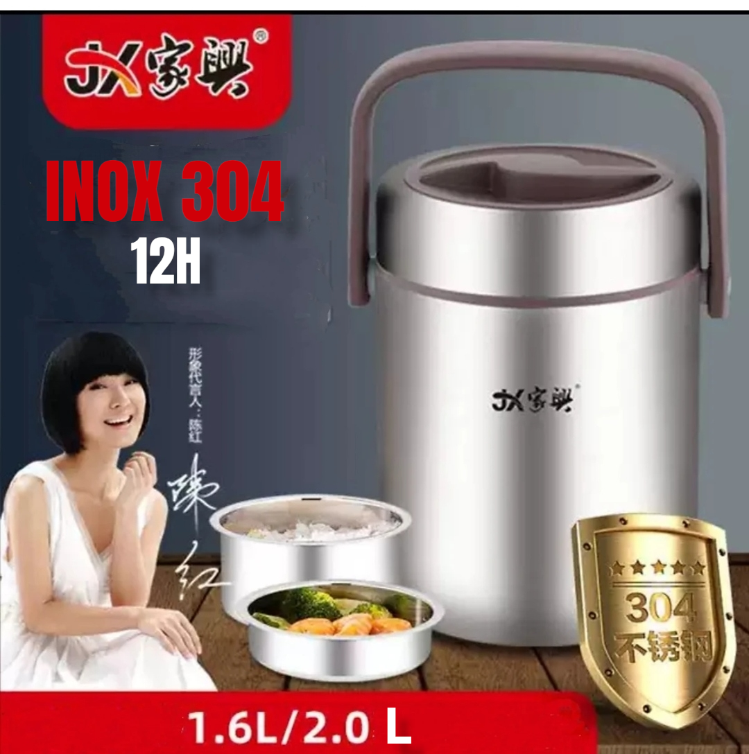 ( HÀNG CAO CẤP ) Cặp lồng cơm, hộp cơm giữ nhiệt văn phòng chất liệu inox 304 JX cao cấp, cặp lồng cà men 3 tầng, nắp chống tràn, giữ nhiệt tốt phù hợp với dân văn phòng hay học sinh sinh viên 