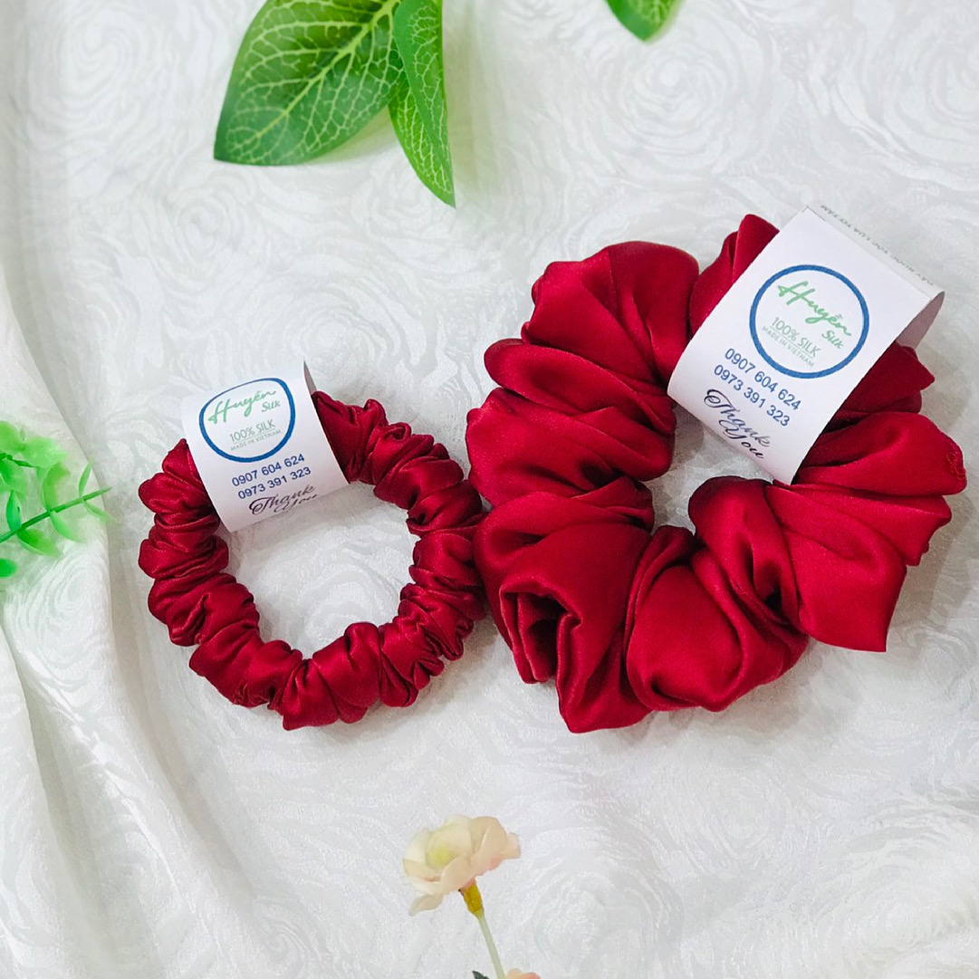 Set Cột tóc lụa tơ tằm