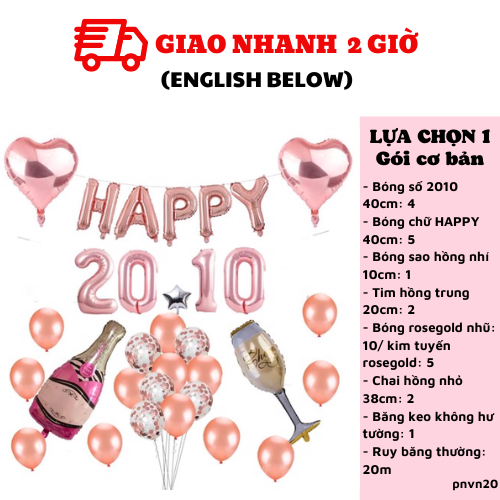Bộ bóng trang trí ngày Phụ Nữ Việt Nam 20-10 pnvn20