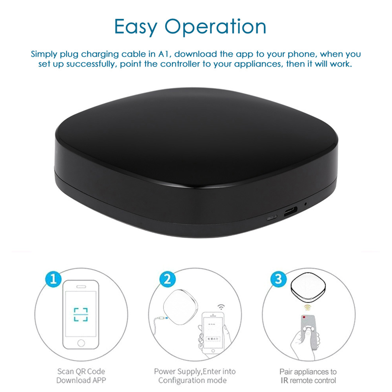 Điều Khiển Từ Xa IR WiFi A1 Smart Universal Home Thích Hợp Cho Trợ Lý Google Alexa
