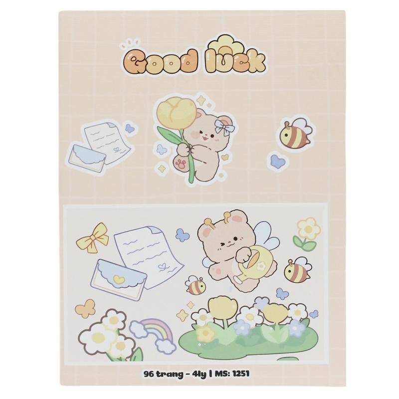 Tập Học Sinh Goodluck - 4 Ô Ly - 96 Trang 120gsm - Hải Tiến 1251 (Mẫu Bìa Giao Ngẫu Nhiên)