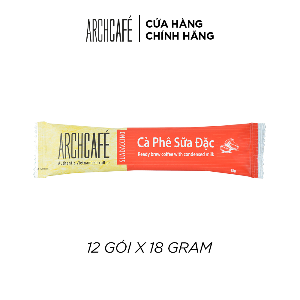 Combo 2 Cà Phê Sữa Đặc - Cafe hoà tan Archcafé (hộp 12 gói x 18g)