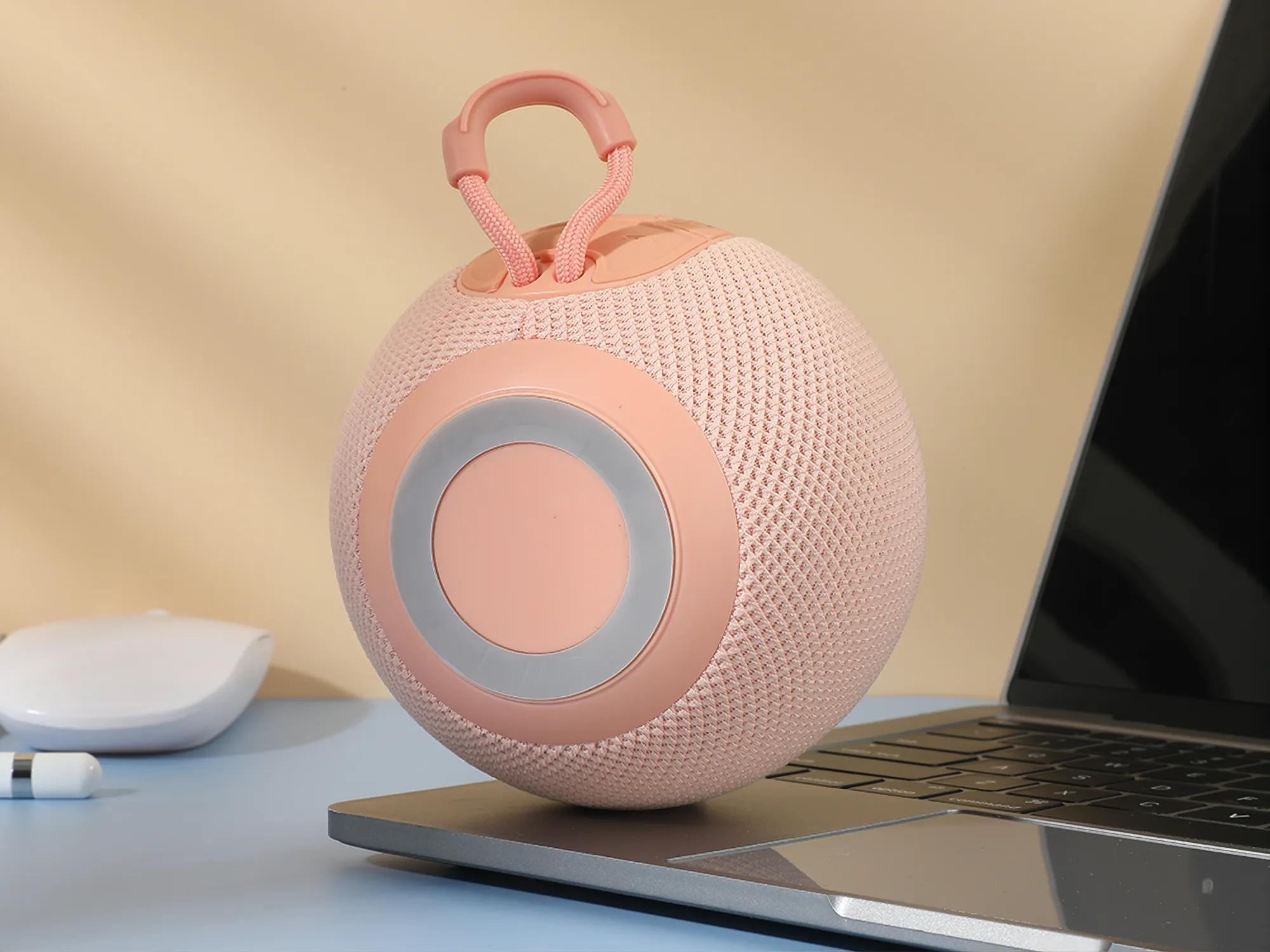 TG337 Loa di động Bluetooth không dây Loa ngoài trời chống thấm nước Dây buộc Loa siêu trầm vòm âm thanh nổi 3D đầy màu sắc Đài phát thanh Màu sắc: Xám