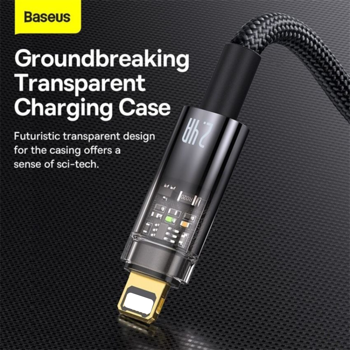 Cáp sạc tự ngắt Baseus Explorer Series Auto Power-Off Fast Charging Data Cable USB to IP 2.4A sạc nhanh, truyền dữ liệu 480 Mbps cho I-phone CATS000501- Hàng chính hãng