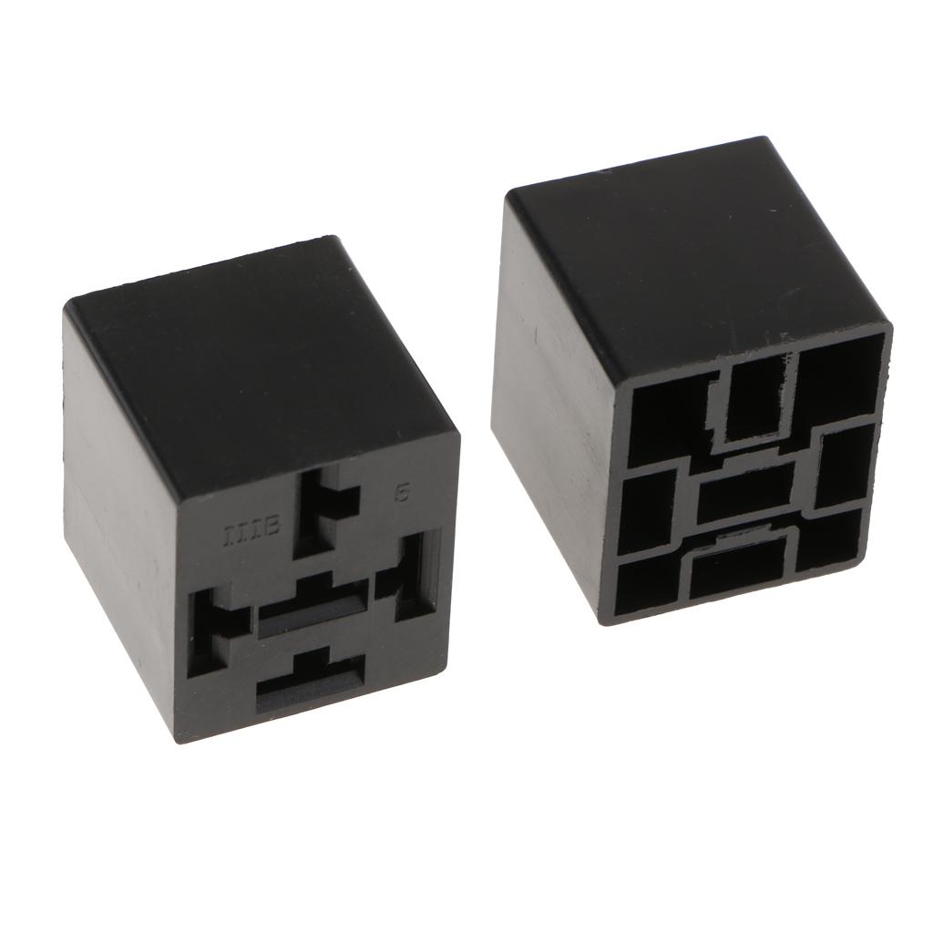 Automotive 40A 5 Pin Relay Socket Connector Holder With Terminals-Pack of 3