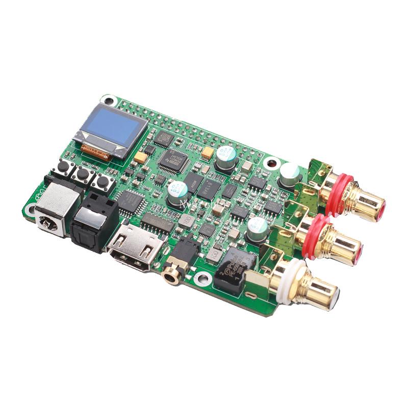 Nvarcher Raspberry Pi ES9038Q2m DAC giải mã âm thanh ban HIFI sợi đồng trục I2S analog 3B 4B 768K 32Bit DSD512