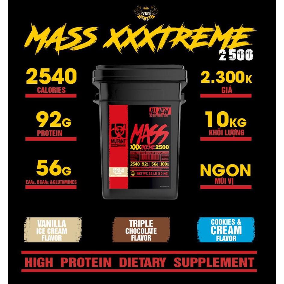 Mutant Mass Xtreme 22lbs Sữa Tăng Cân Tăng Cơ Nhanh Cho Người Tập Thể Hình (10kg)