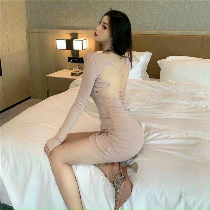 ĐẦM BODY TAY DÀI ÔM SÁT KHOE DÁNG QUYẾN RŨ