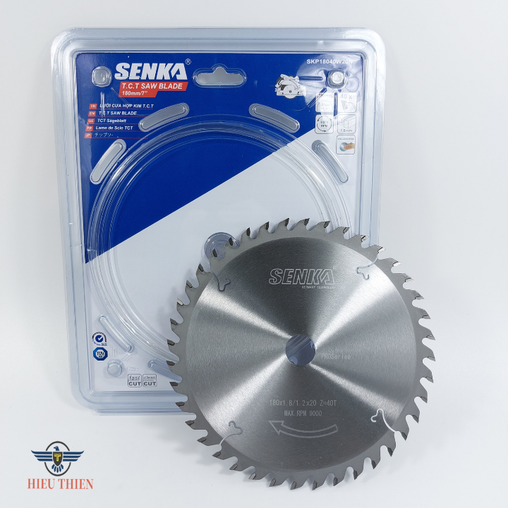 Lưỡi cắt gỗ hợp kim 180mm 40 răng SENKA