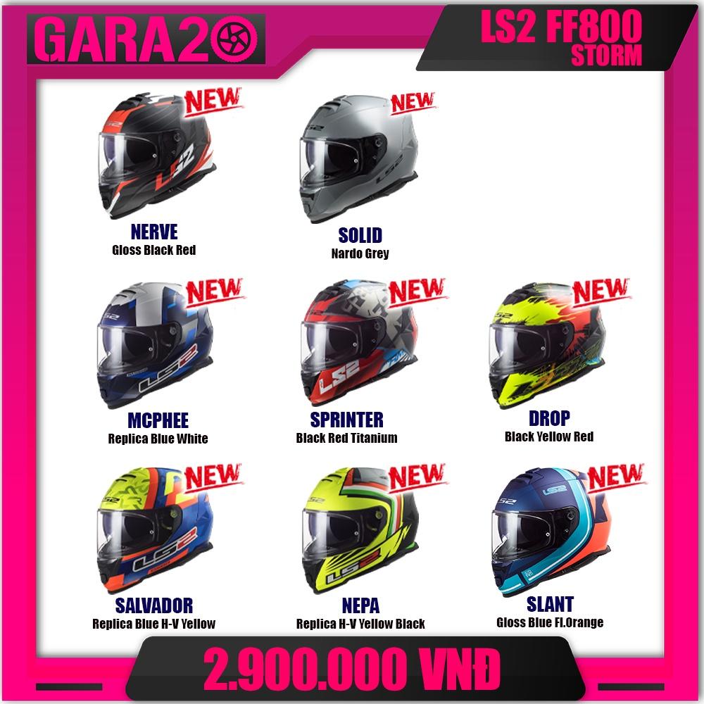 MŨ BẢO HIỂM FULLFACE 2 KÍNH LS2 FF800 STORM NEW 2022 - GARA20