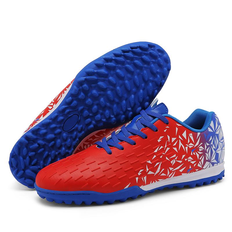 Đàn ông Boots bóng đá chuyên nghiệp Unisex Đào tạo thể thao ngoài trời Đào tạo nóng hổi Cỏ cỏ chất lượng cao Color: White Red Shoe Size: 39