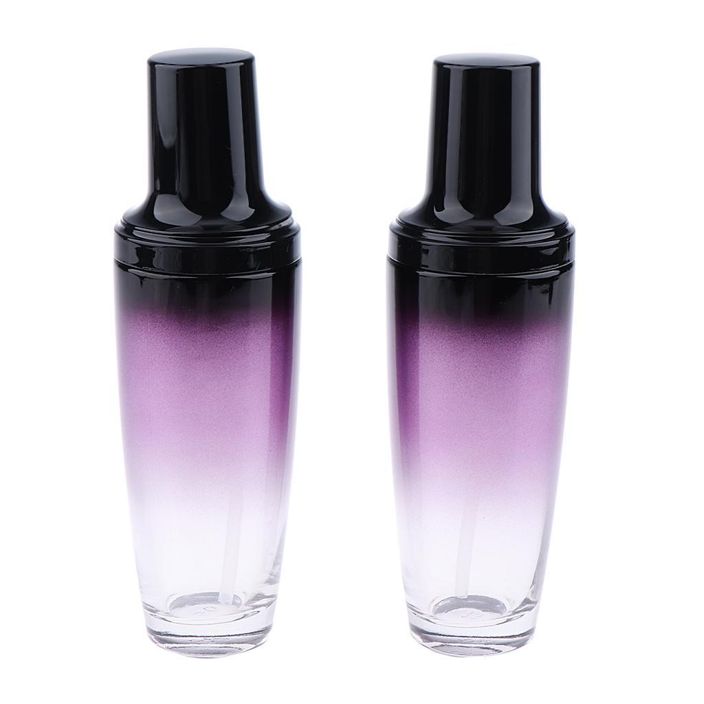 2Pcs Glass Perfume Empty Bottle Atomizer Pump Sprayer Refillable Travel