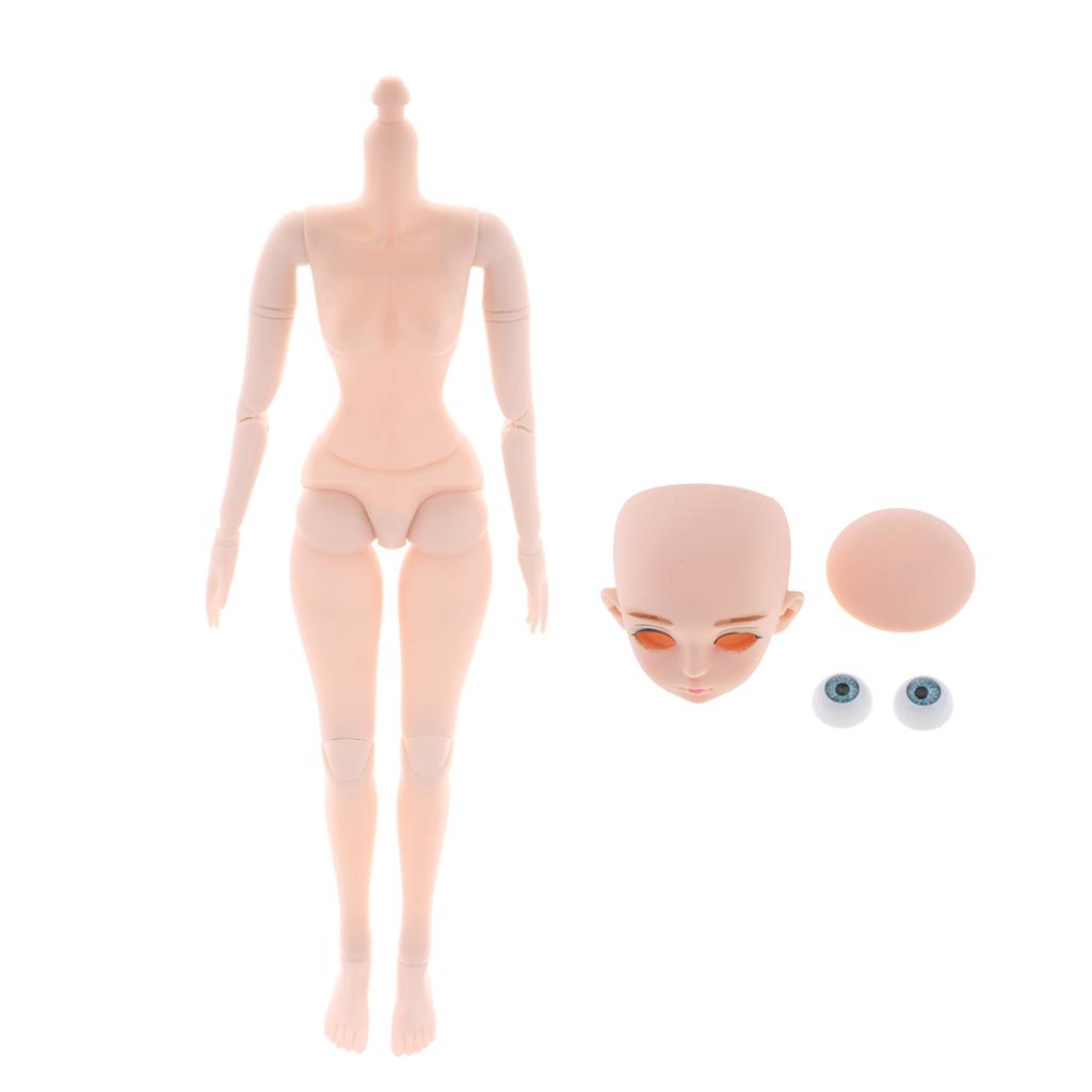 60cm 21 Joints Nude Body With Head For 1/3 BJD Doll Accessory Normal Skin