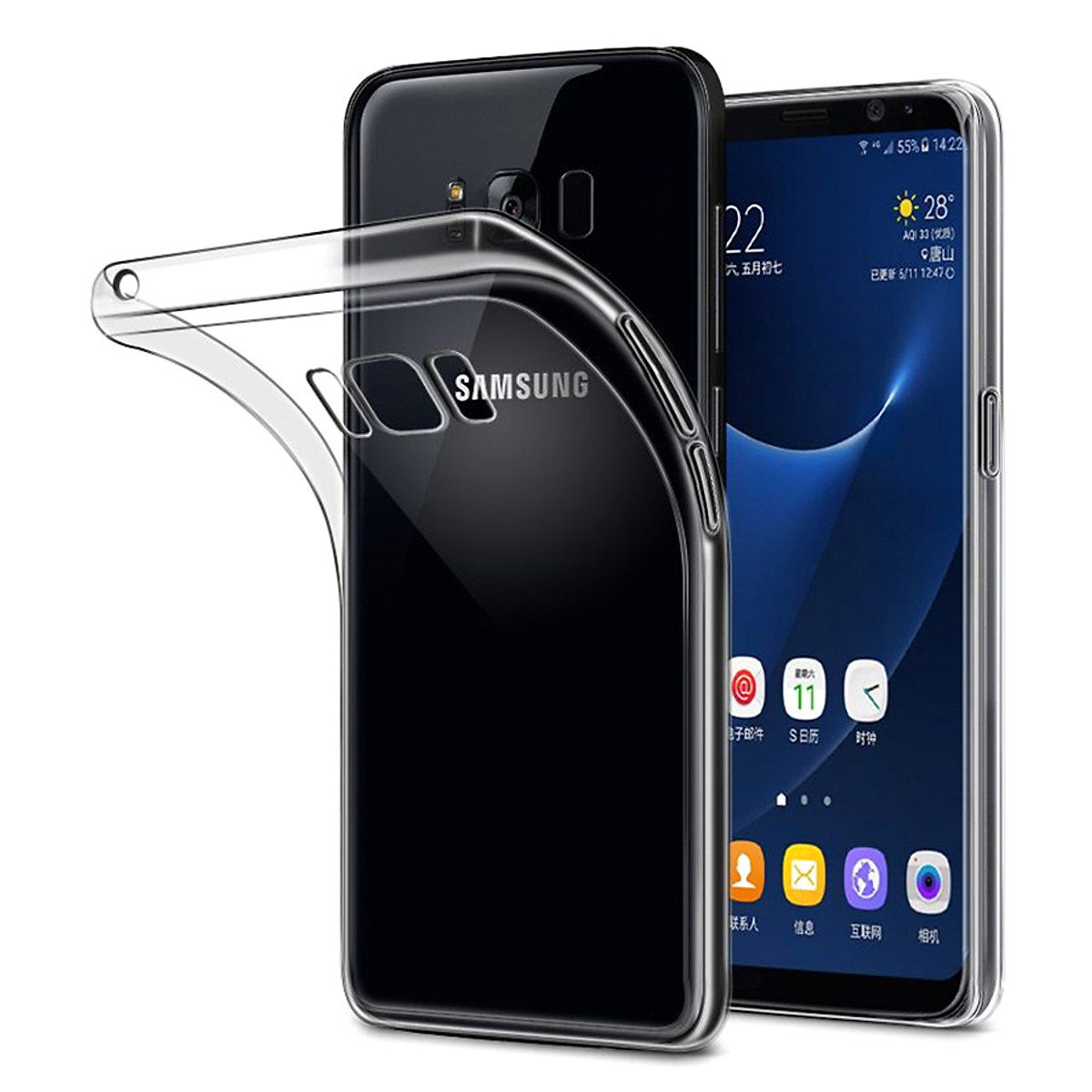Ốp lưng silicon dẻo trong suốt Loại A cao cấp cho Samsung Galaxy S8 Plus