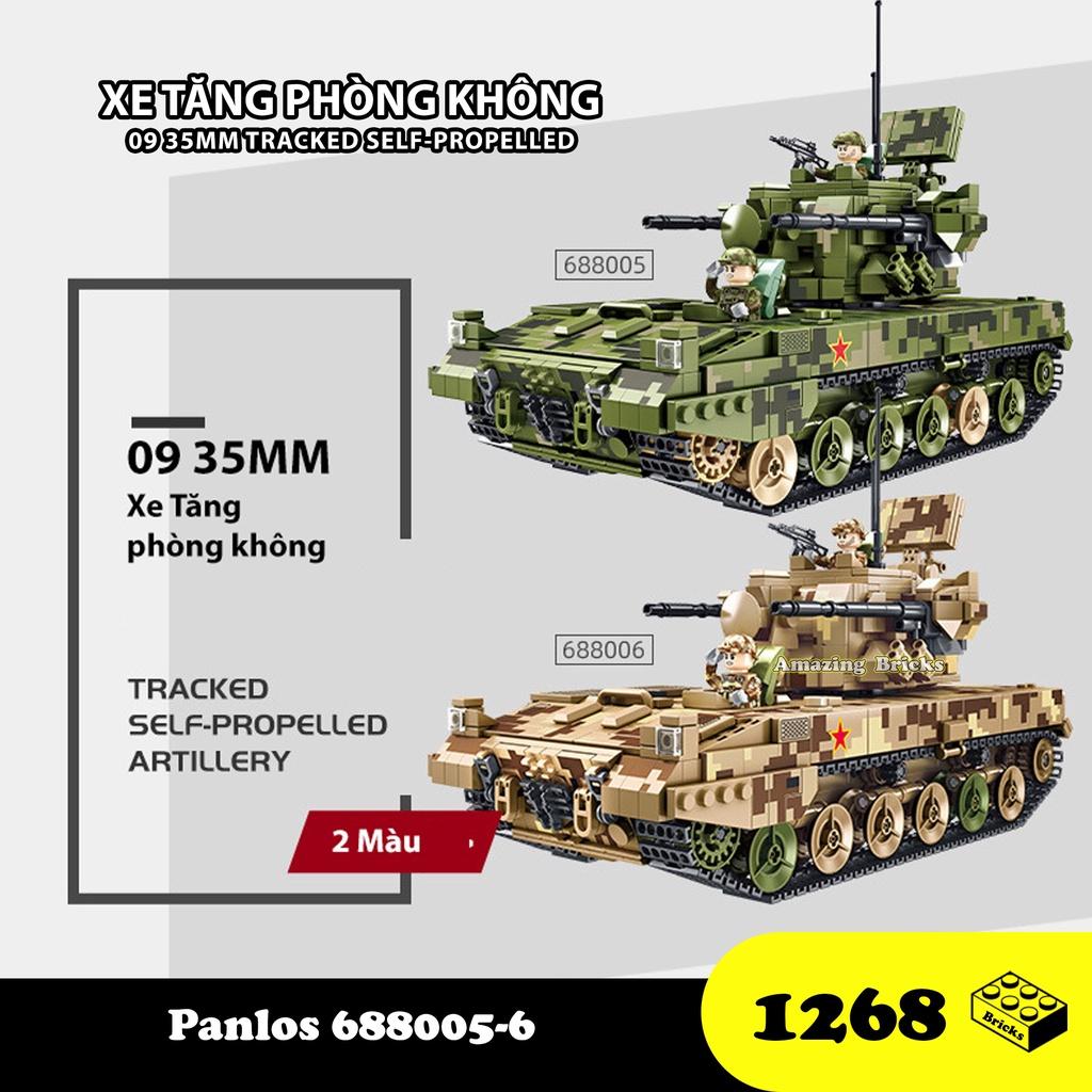 Đồ chơi Lắp ráp Xe Tăng phòng không 95 30MM, Panlos 688005-06 Xếp hình thông minh, Mô hình quân sự