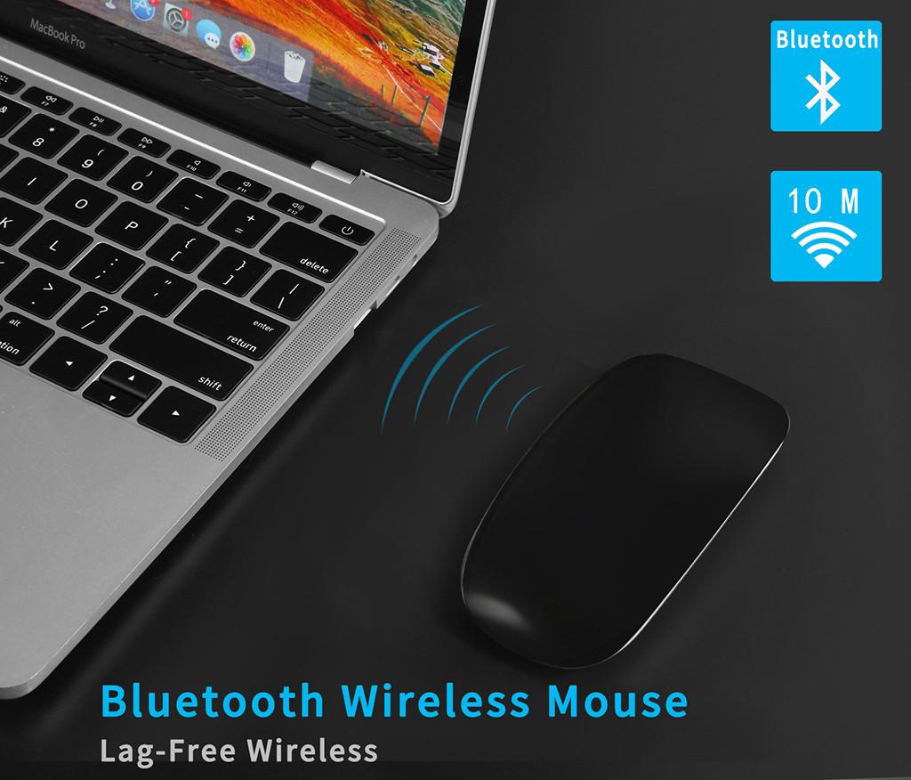 Siêu Mỏng Không Dây Bluetooth Du Lịch Di Động Mini 1200DPI Silent Chuột Máy Tính Game Thủ Laptop Im Lặng Phím