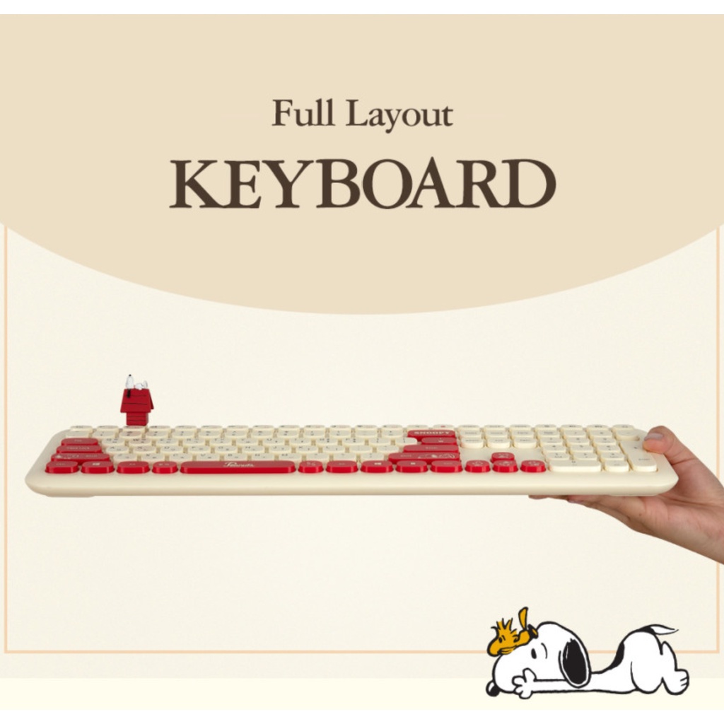 Bàn phím không dây Bluetooth Peanuts Snoopy Multi pairing