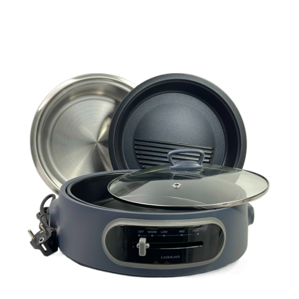 Nồi điện đa năng Lẩu & Nướng 4Lit Lock&Lock EJP542NVY - EJP542 Màu Navy - Hàng Chính Hãng